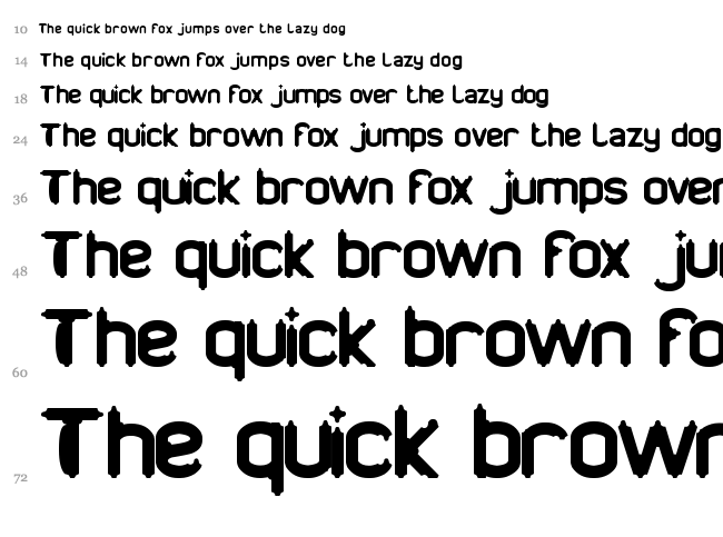 Modern Craft font waterfall